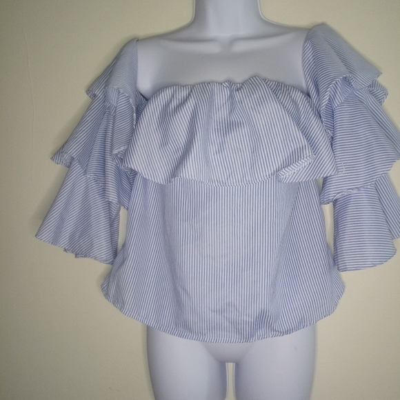 Elenza by L&L RUFFLE BLOUSES  OFF SHOULDER - Picture 2 of 15